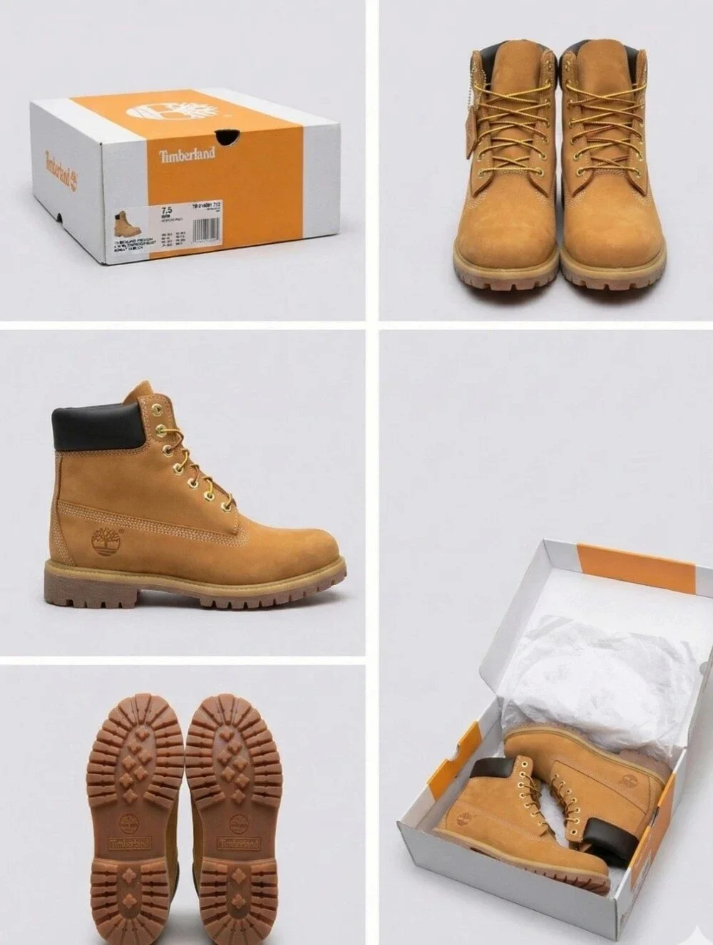 Timberland Tan Nubuck 6-Inch Work Boots